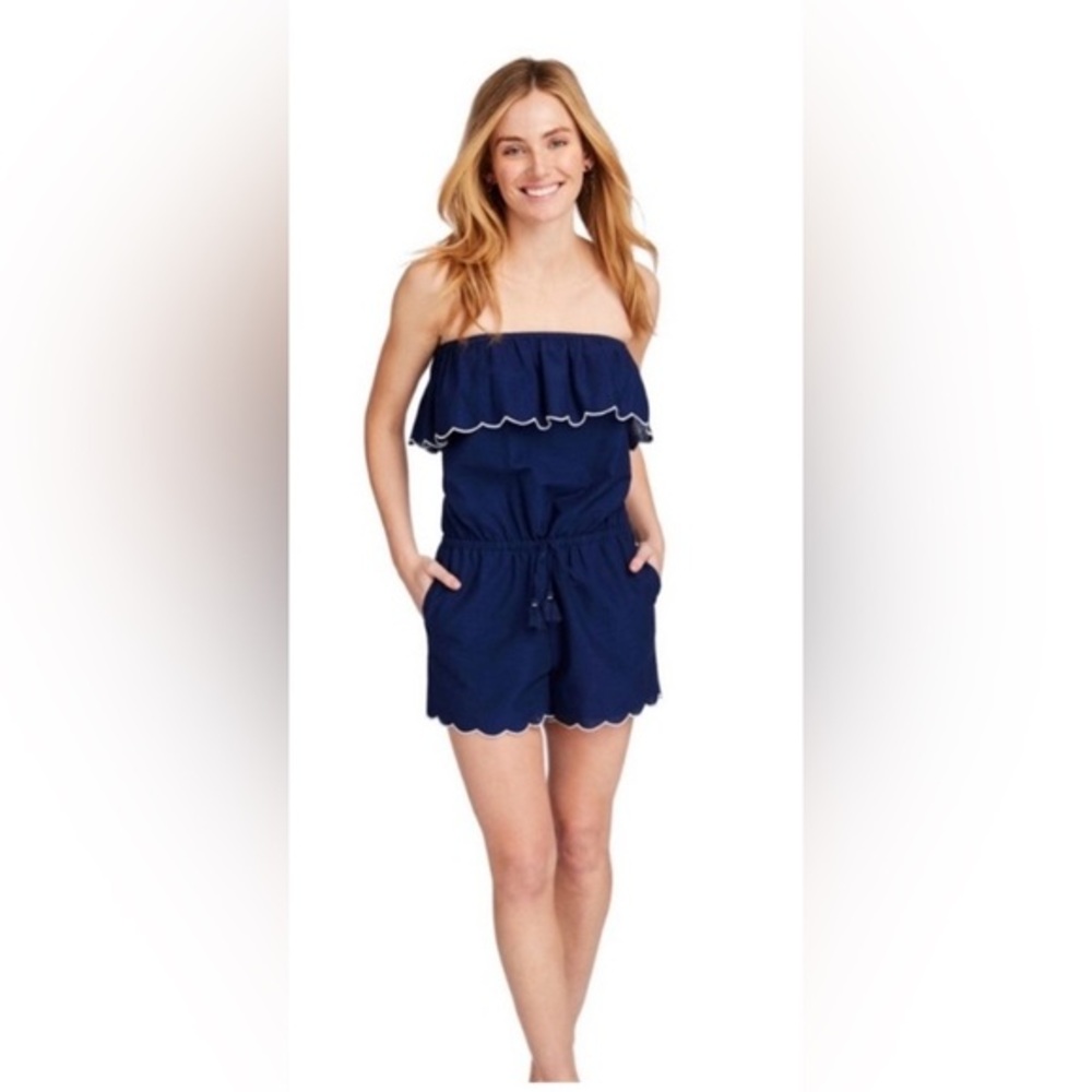 NEW Vineyard Vines Scalloped Sleeveless Romper NWT